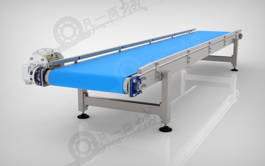 3米長重負(fù)荷皮帶輸送機(jī)模型圖 模型截圖[1]