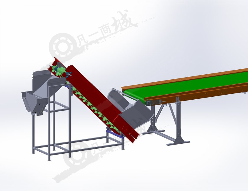 包裝袋提升輸送機(jī)3D圖 模型截圖[2]