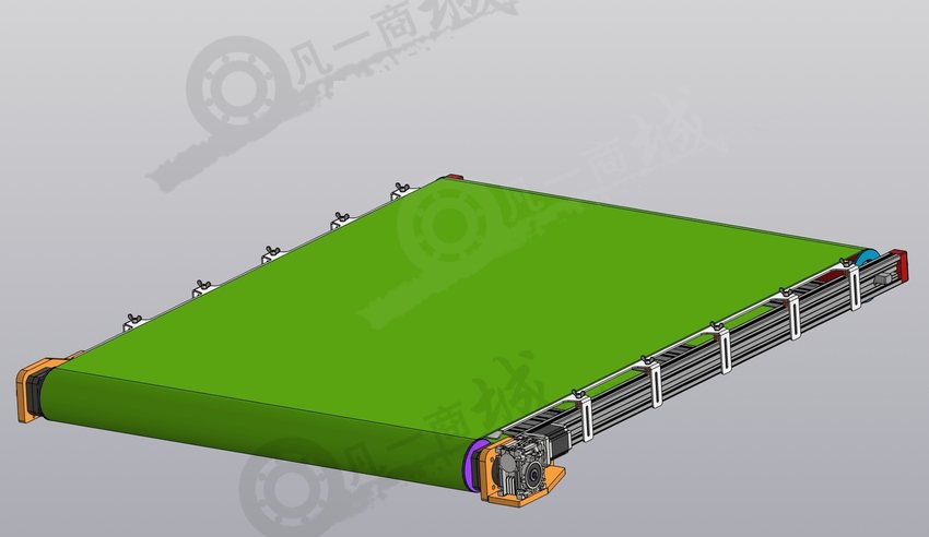 寬幅PVC皮帶輸送機(jī)3D模型 模型截圖[4]