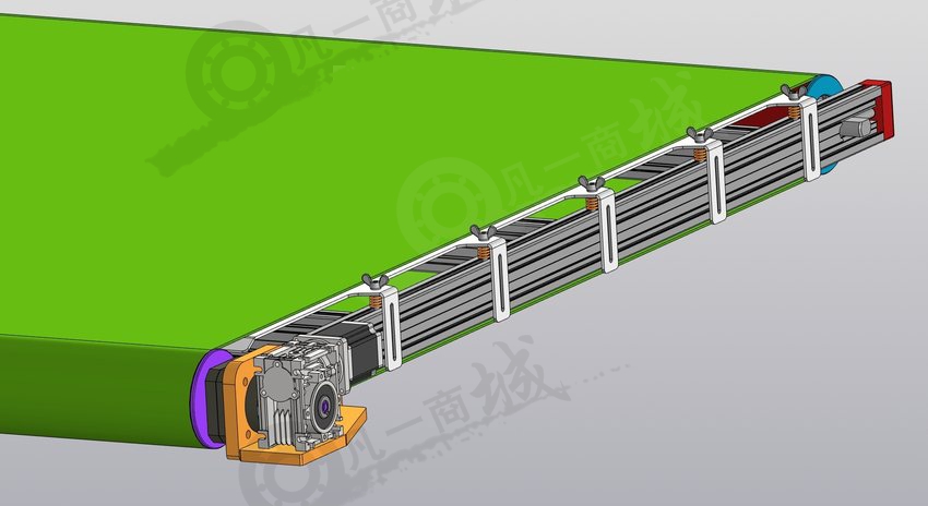寬幅PVC皮帶輸送機(jī)3D模型 模型截圖[2]