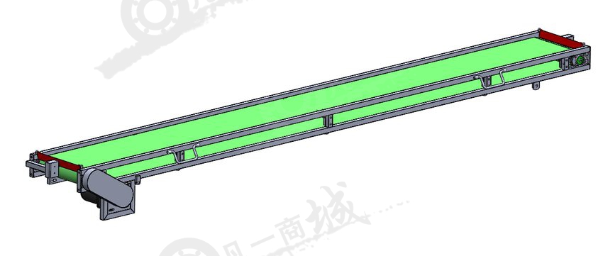設(shè)備接駁用pvc皮帶輸送機(jī)3D模型 模型截圖[2]