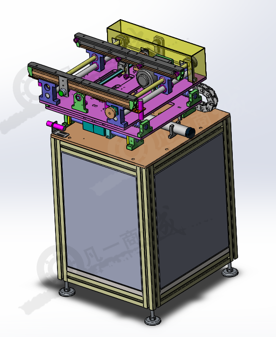 PCB加工輸送軌道3D模型 模型截圖[1]
