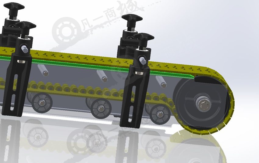 可調(diào)導(dǎo)向?qū)挾戎本€輸送機(jī)模型圖 模型截圖[2]