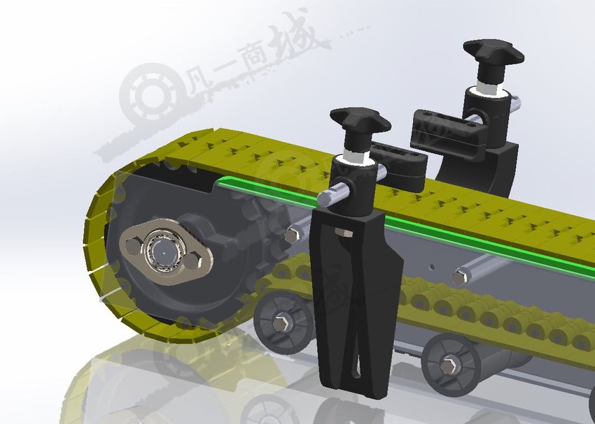可調(diào)導(dǎo)向?qū)挾戎本€輸送機(jī)模型圖 模型截圖[3]