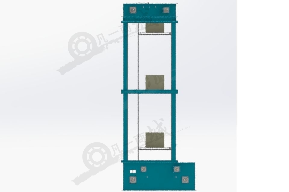 連續(xù)垂直提升輸送機(jī)-升降輸送機(jī)3D模型圖 模型截圖[2]