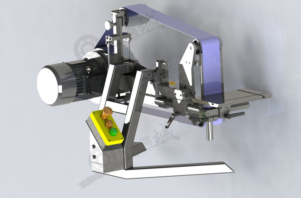 小型砂帶打磨機(jī)-砂帶打磨拋光設(shè)備3D模型圖 模型截圖[2]