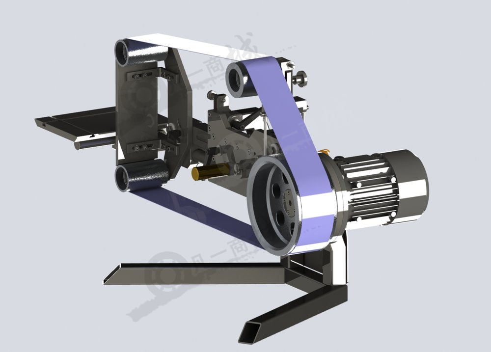 小型砂帶打磨機(jī)-砂帶打磨拋光設(shè)備3D模型圖 模型截圖[3]