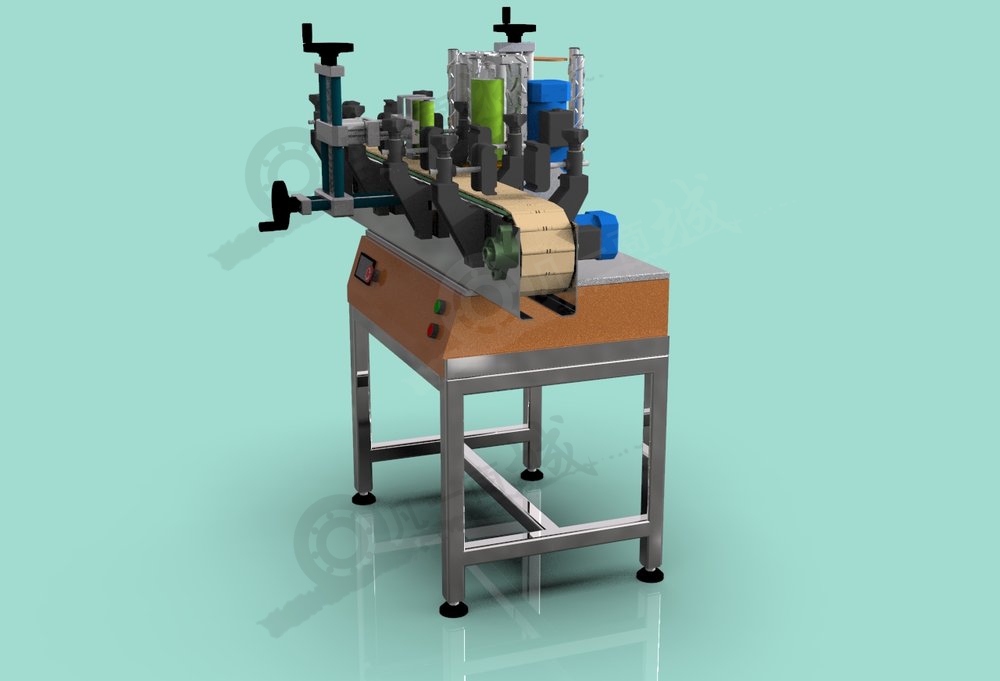 圓柱體貼標(biāo)機(jī)-自動(dòng)輸送貼標(biāo)設(shè)備3D模型圖 模型截圖[3]