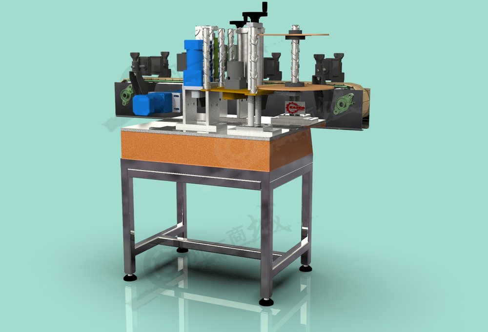圓柱體貼標(biāo)機(jī)-自動(dòng)輸送貼標(biāo)設(shè)備3D模型圖 模型截圖[2]