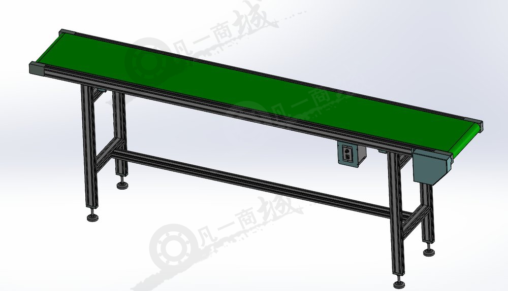 PVC平皮帶輸送機(jī)-鋁型材輸送機(jī)設(shè)備3D模型圖 模型截圖[1]