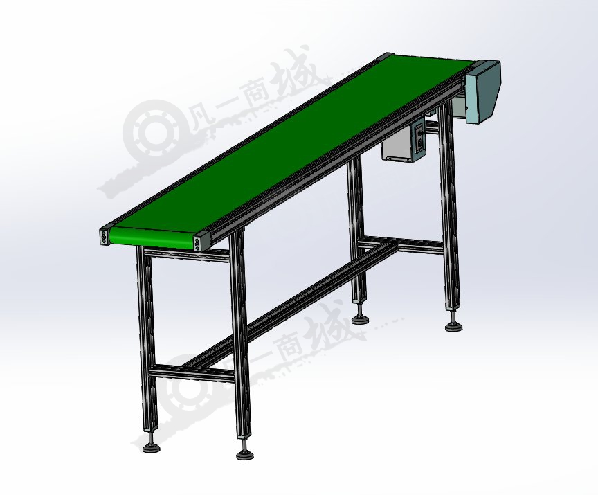 PVC平皮帶輸送機(jī)-鋁型材輸送機(jī)設(shè)備3D模型圖 模型截圖[2]