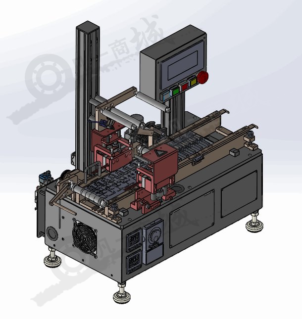 自動覆膜壓花包裝機(jī)-覆膜包裝流水線3D模型 模型截圖[2]