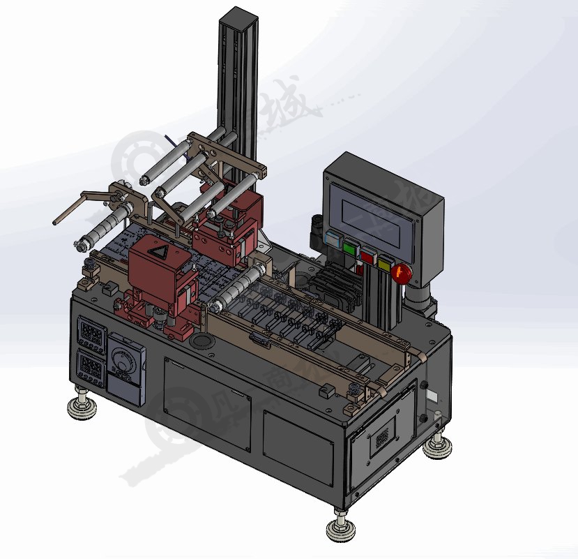 自動覆膜壓花包裝機(jī)-覆膜包裝流水線3D模型 模型截圖[1]