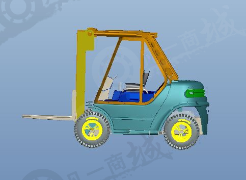 叉車起重機-電動叉車3D模型 模型截圖[1]