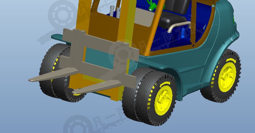 叉車起重機-電動叉車3D模型 模型截圖[2]