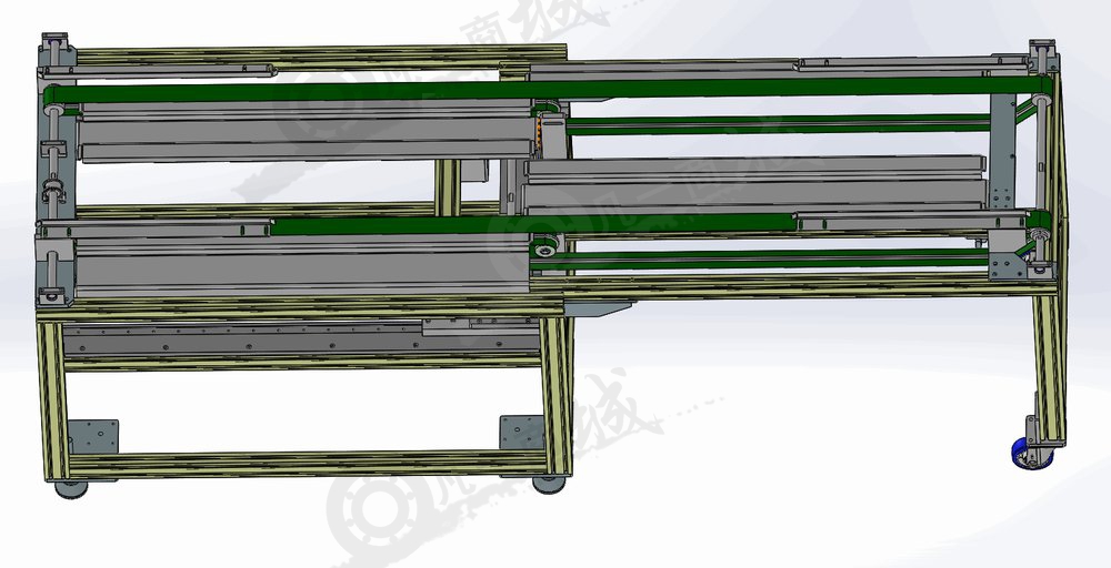 可伸縮帶式輸送機-傳送帶流水線3D模型 模型截圖[3]