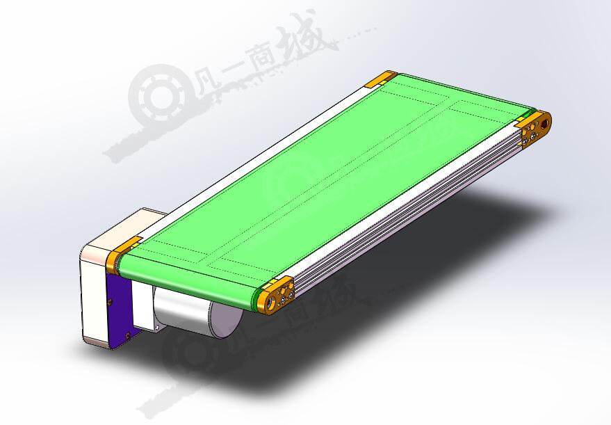 PVC平皮帶輸送線-小型皮帶流水線設(shè)計3D模型 模型截圖[1]