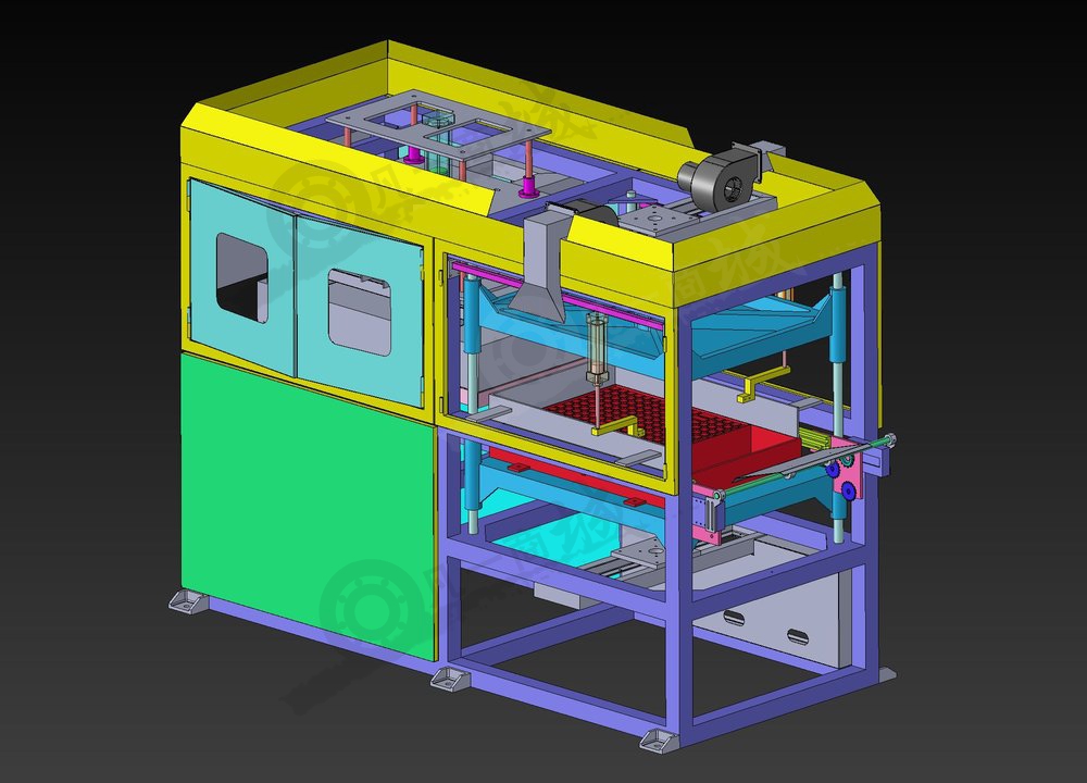 塑料薄膜成型機(jī)-真空成型設(shè)備3D模型圖 模型截圖[1]