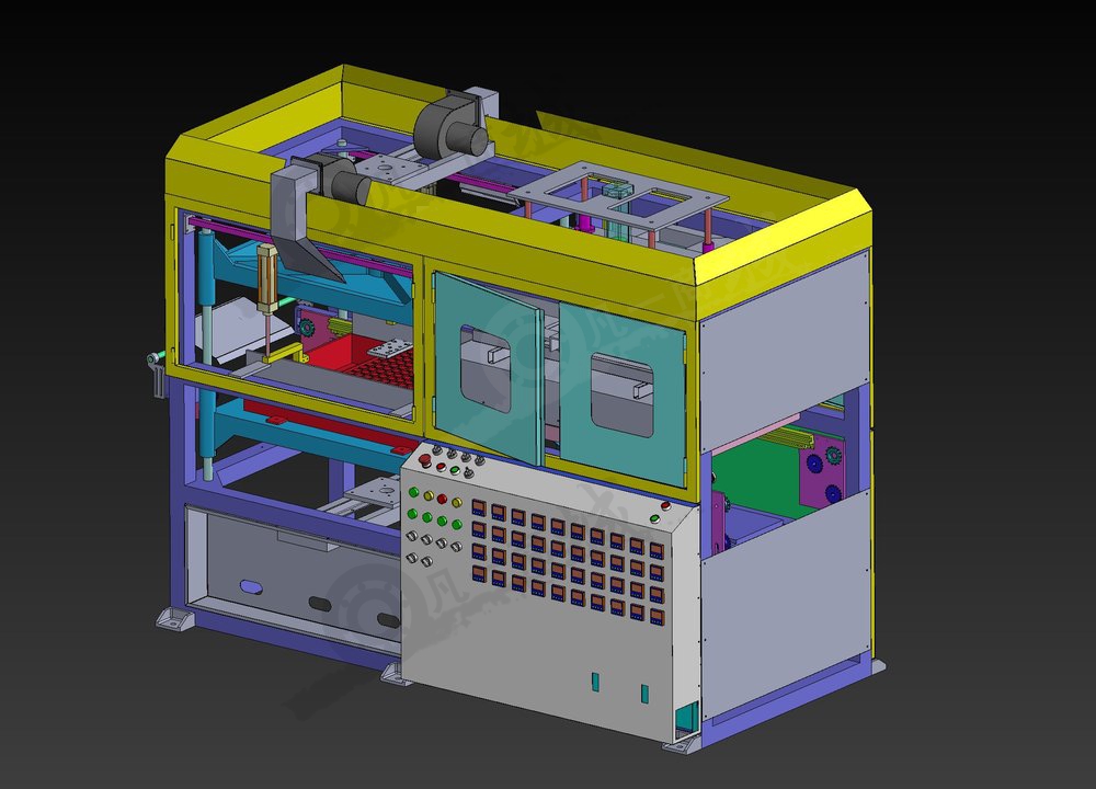 塑料薄膜成型機(jī)-真空成型設(shè)備3D模型圖 模型截圖[2]
