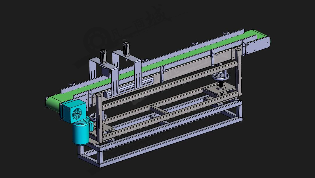 可調(diào)節(jié)高度輸送機(jī)-升降輸送線模型3D圖 模型截圖[1]