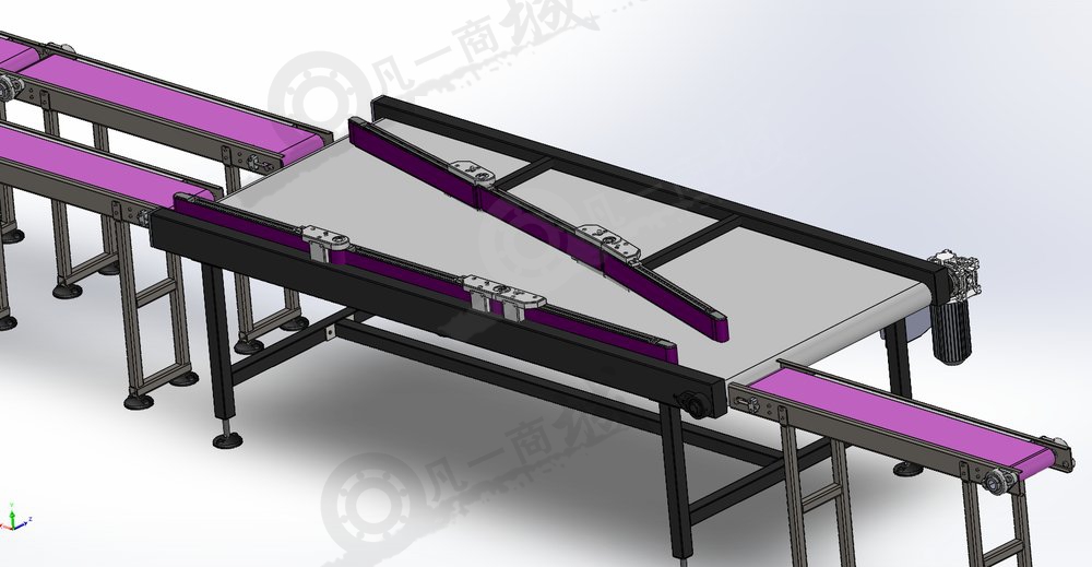 兩路合并皮帶輸送機(jī)-流水線設(shè)計(jì)模型3D圖 模型截圖[2]