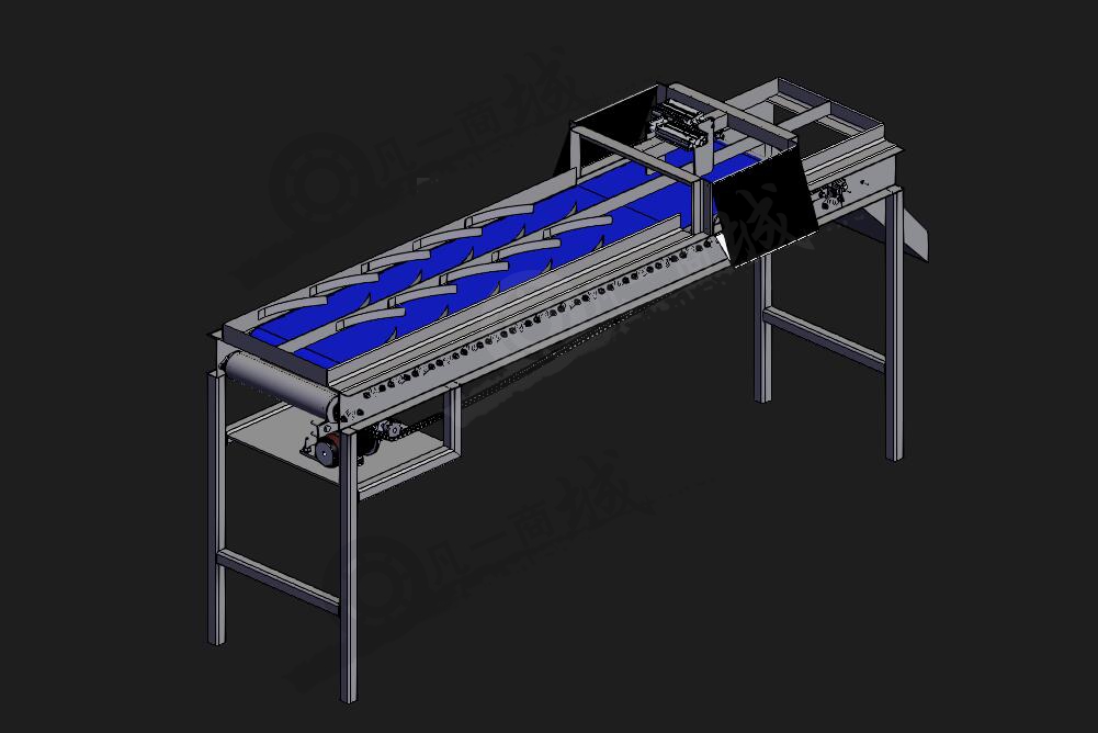 自動分流輸送機-皮帶分揀輸送線模型3D圖 模型截圖[1]