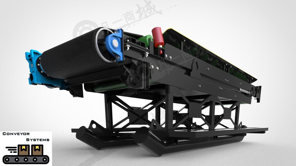 礦石分選輸送機(jī)-石料輸送帶設(shè)備模型3D圖紙 模型截圖[4]
