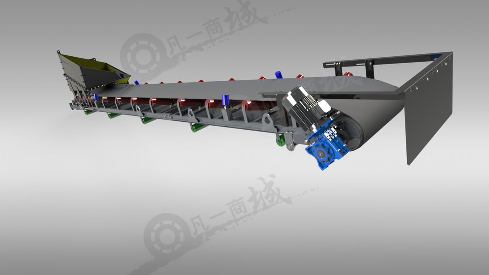 高輸送效率帶式輸送機3D模型 模型截圖[2]