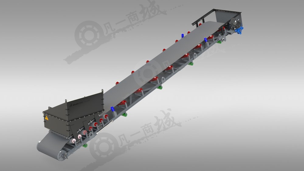 高輸送效率帶式輸送機3D模型 模型截圖[3]