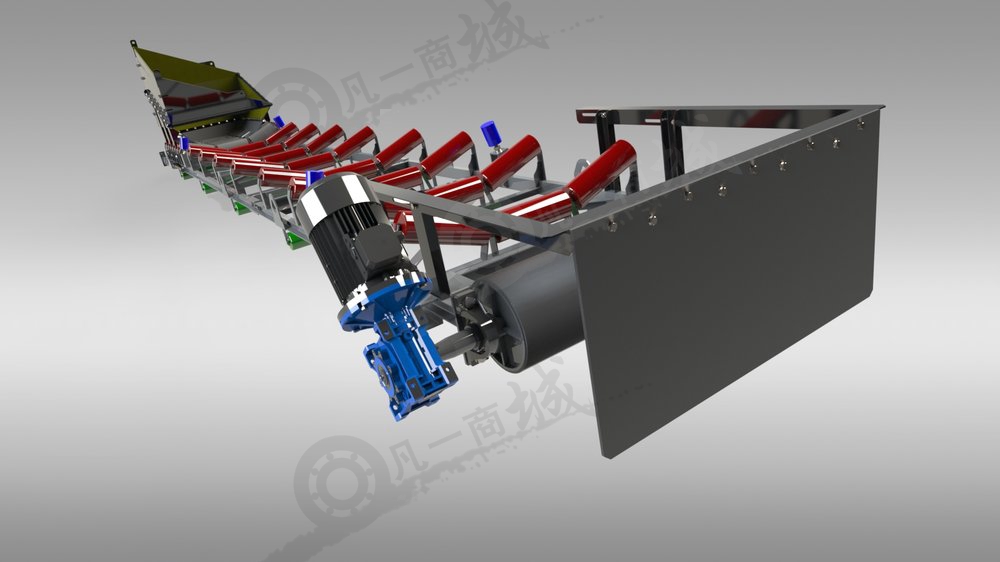 高輸送效率帶式輸送機3D模型 模型截圖[5]
