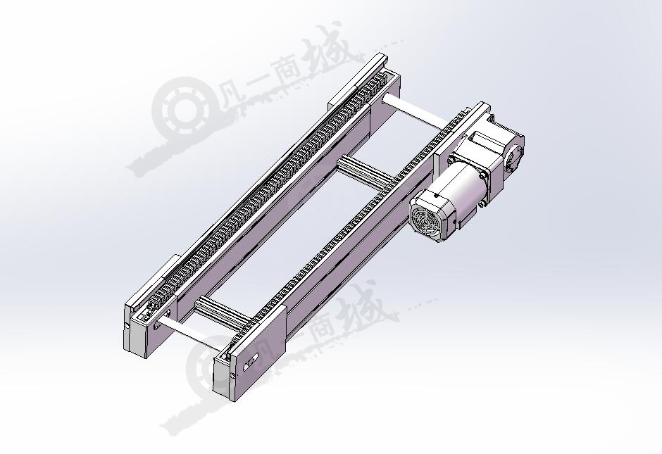 頂置滾輪鏈條輸送機(jī)-輸送線模型3D圖紙 模型截圖[1]