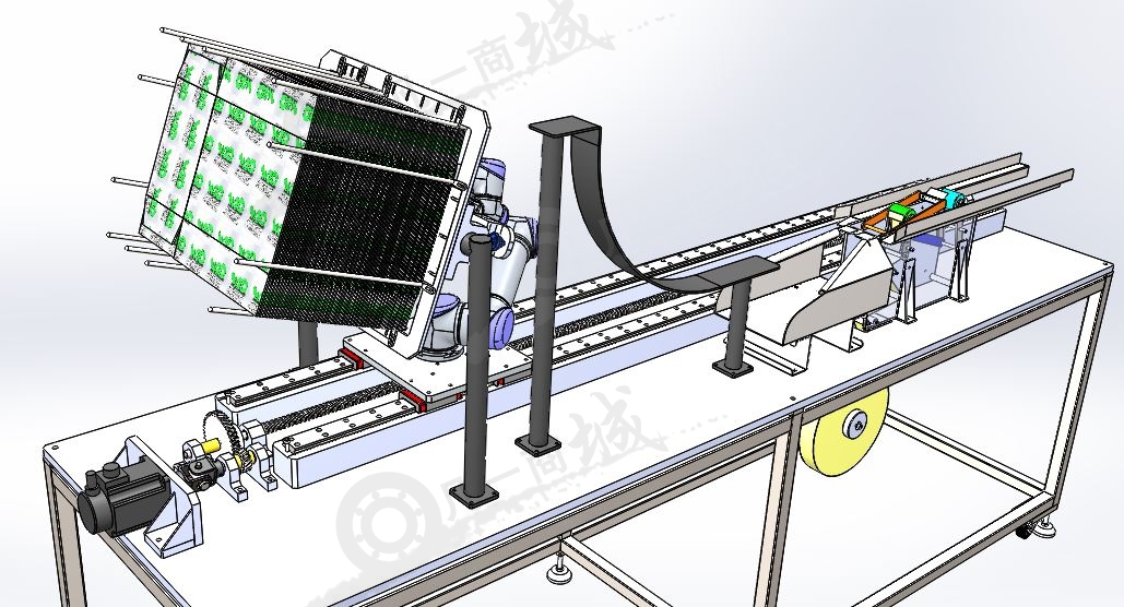 自動(dòng)裝箱機(jī)-紙箱包裝機(jī)-機(jī)械手臂裝箱機(jī)模型3D圖 模型截圖[1]