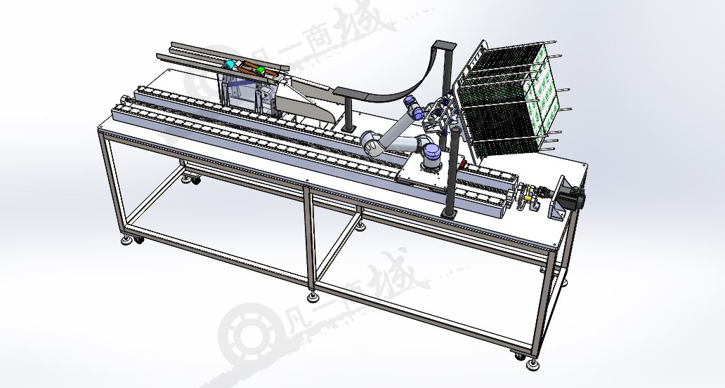 自動(dòng)裝箱機(jī)-紙箱包裝機(jī)-機(jī)械手臂裝箱機(jī)模型3D圖 模型截圖[3]