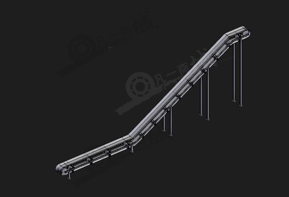 30度角傾斜輸送機(jī)-輸送線模型3D圖 模型截圖[1]