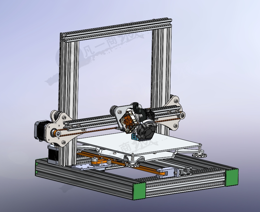 XYZ三軸3D打印機(jī)設(shè)備三維模型圖 模型截圖[2]
