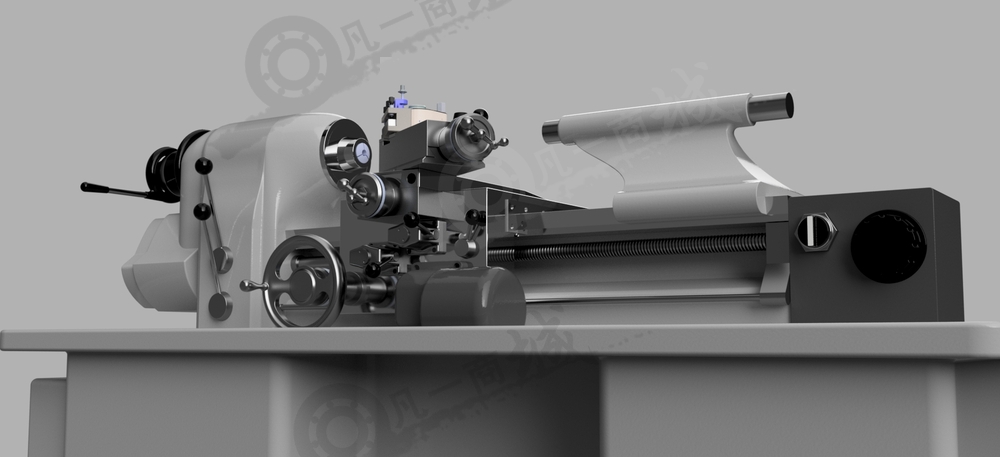 加工中心車床-手動(dòng)車床3D模型三維圖 模型截圖[1]