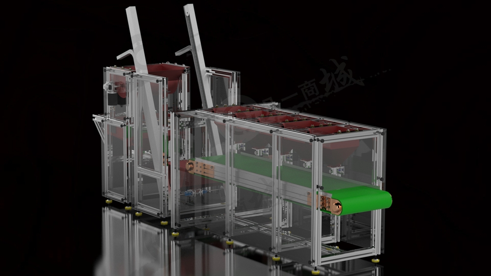 漏斗物料輸送線-智能輸送攪拌機(jī)模型3D圖 模型截圖[2]
