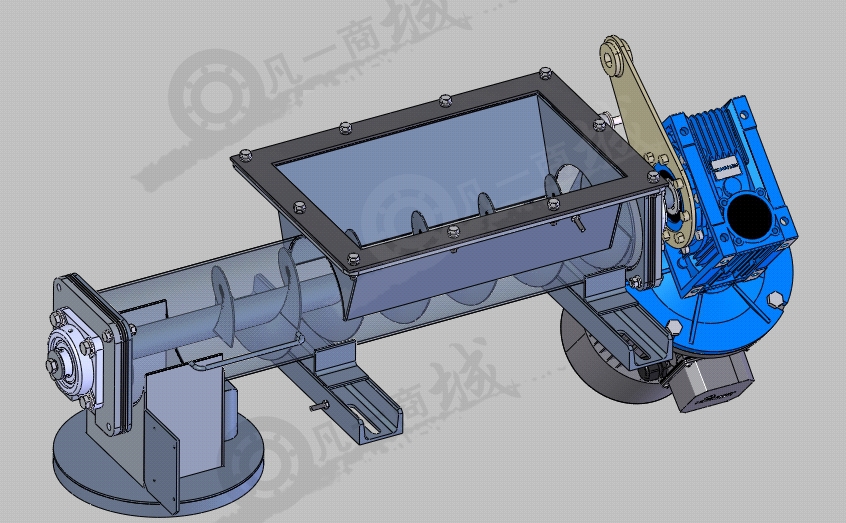 小型螺旋輸送機(jī)-螺旋桿輸送設(shè)備模型3D圖 模型截圖[1]
