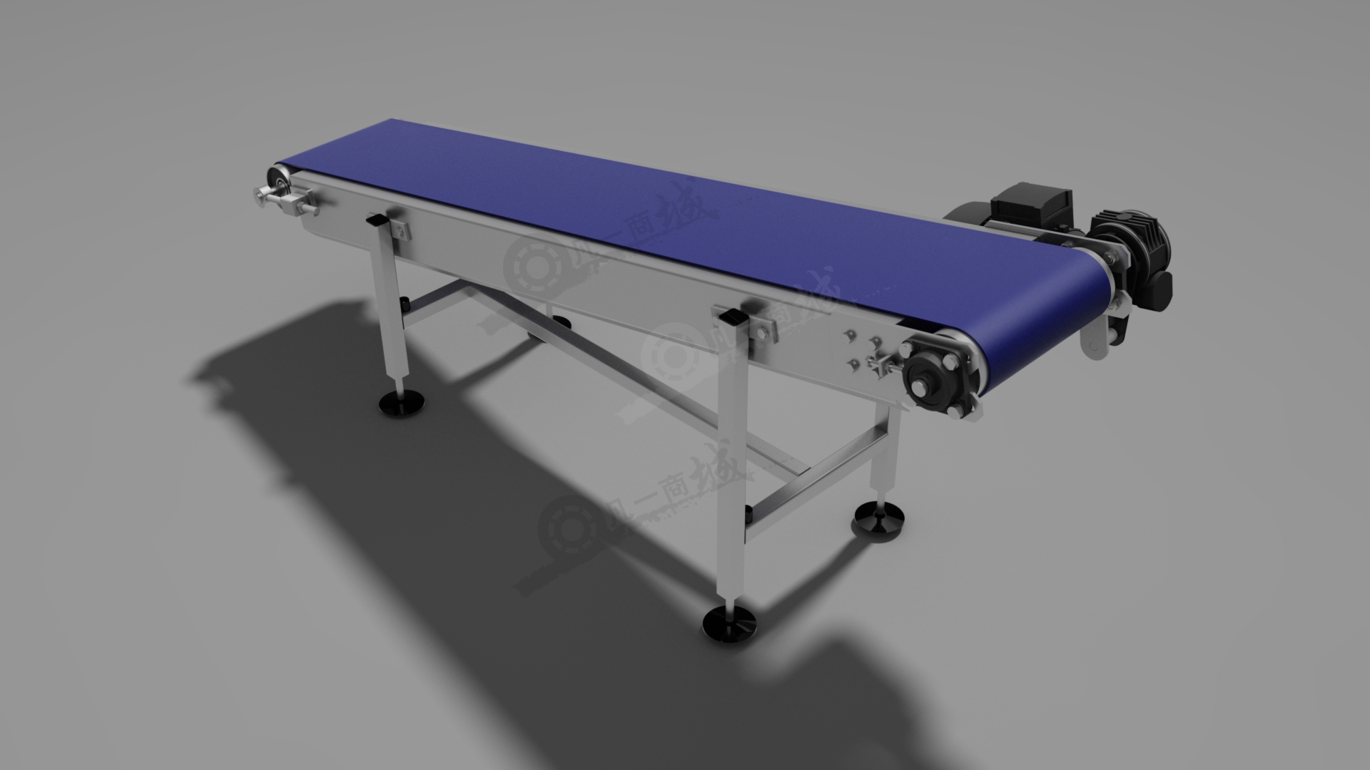 爬坡輸送線-傾斜提升皮帶輸送機(jī)3D模型 模型截圖[2]