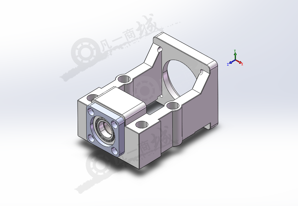 RBK80-20ZHA 一體型電機座3D模型 模型截圖[1]