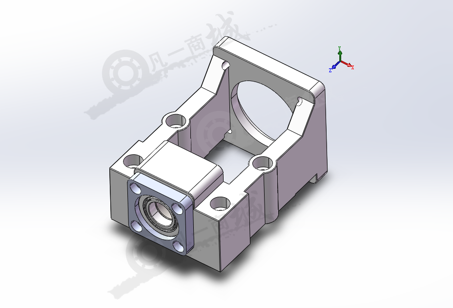 RBK80-20ZHB 一體型電機座3D模型 模型截圖[1]