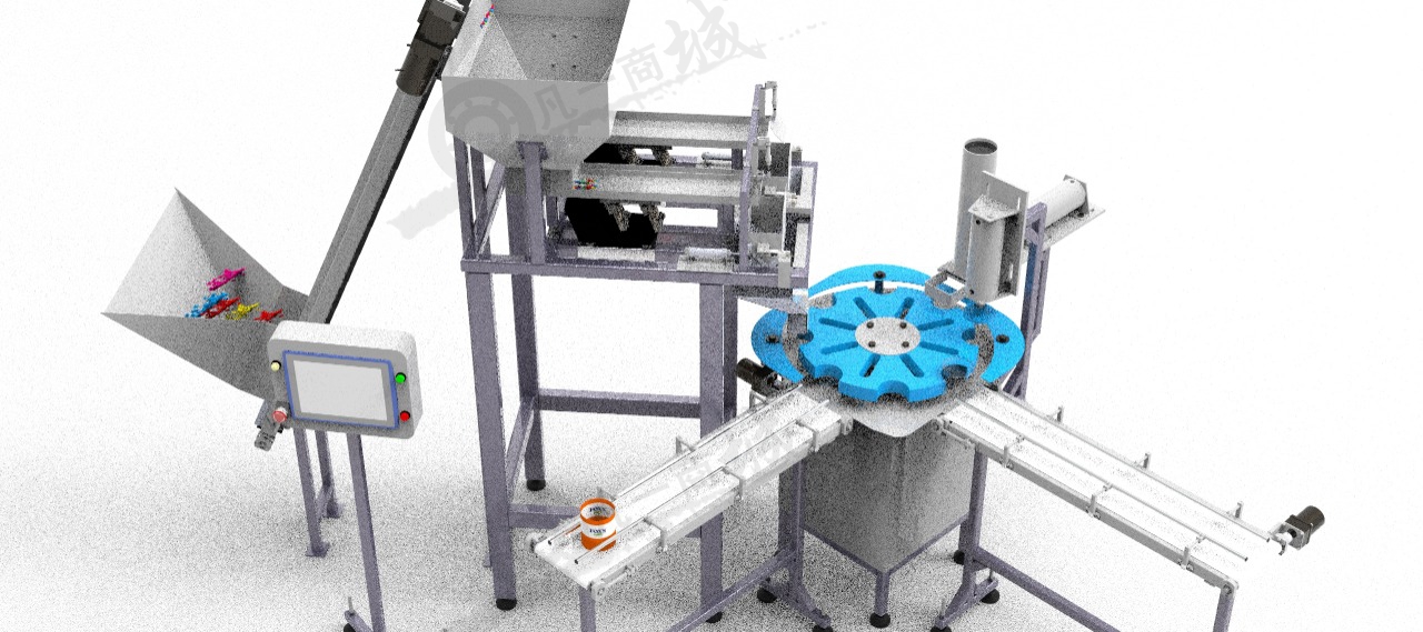 灌裝機(jī)-灌裝杯裝生產(chǎn)流水線設(shè)計(jì)模型3D圖 模型截圖[2]