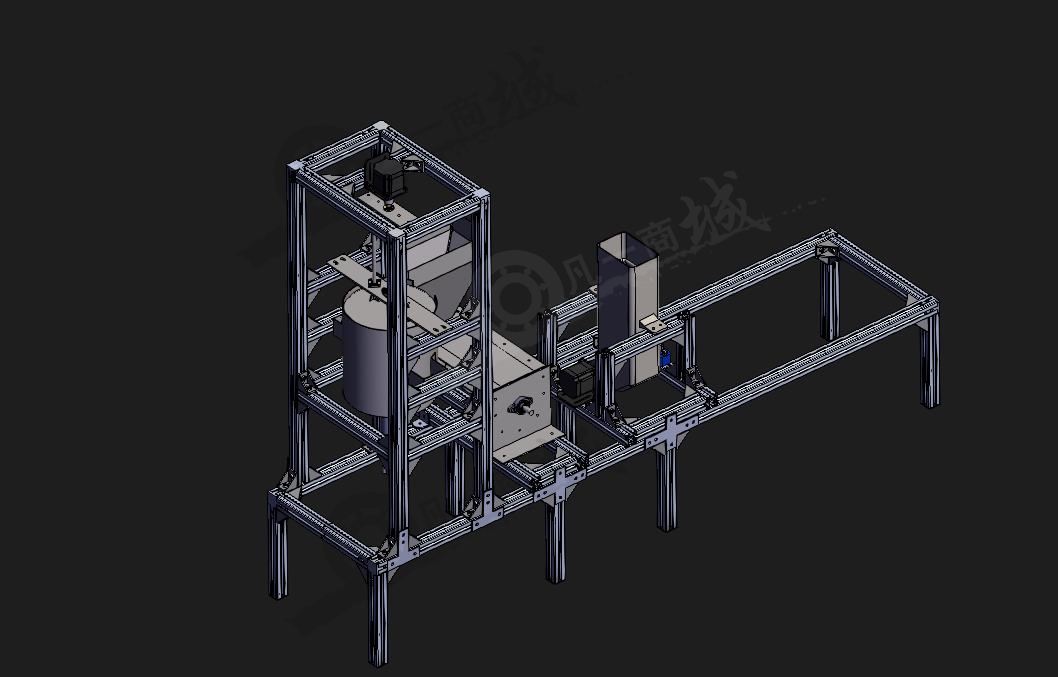 食品加工工作臺(tái)-鋁型材框架食品制作設(shè)備3D圖(半成品) 模型截圖[1]