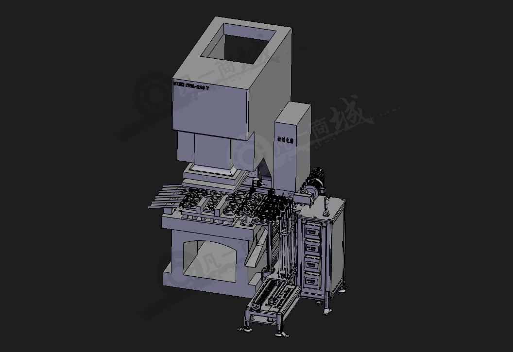 封蓋機-四工位自動沖壓封蓋設(shè)備3D模型 模型截圖[1]