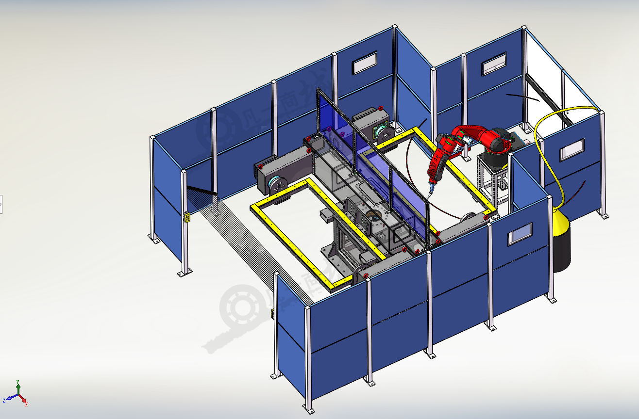 機器人焊接工作站系統(tǒng)-敢接機器人工位設(shè)計3D模型 模型截圖[1]