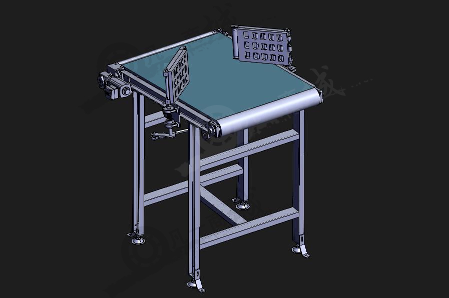 帶部件中心導流板輸送機-小型皮帶輸送線3D模型圖 模型截圖[1]