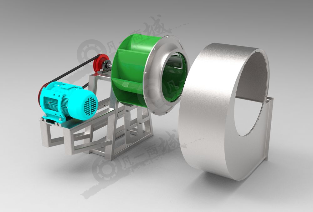 離心風(fēng)機-離心式通風(fēng)機3D模型圖 模型截圖[2]