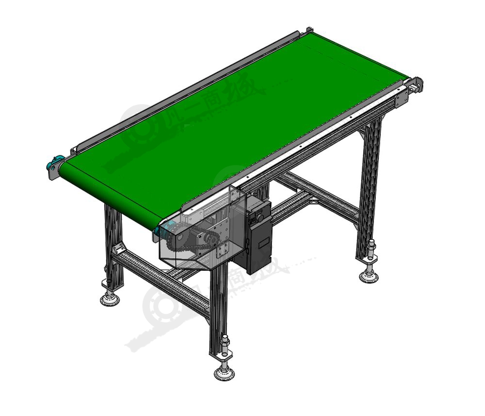 鋁型材框架皮帶輸送機(jī)3D模型 模型截圖[2]