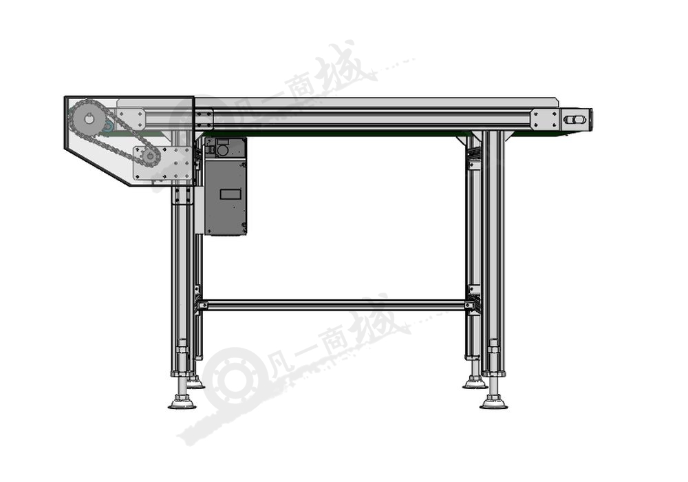 鋁型材框架皮帶輸送機(jī)3D模型 模型截圖[3]