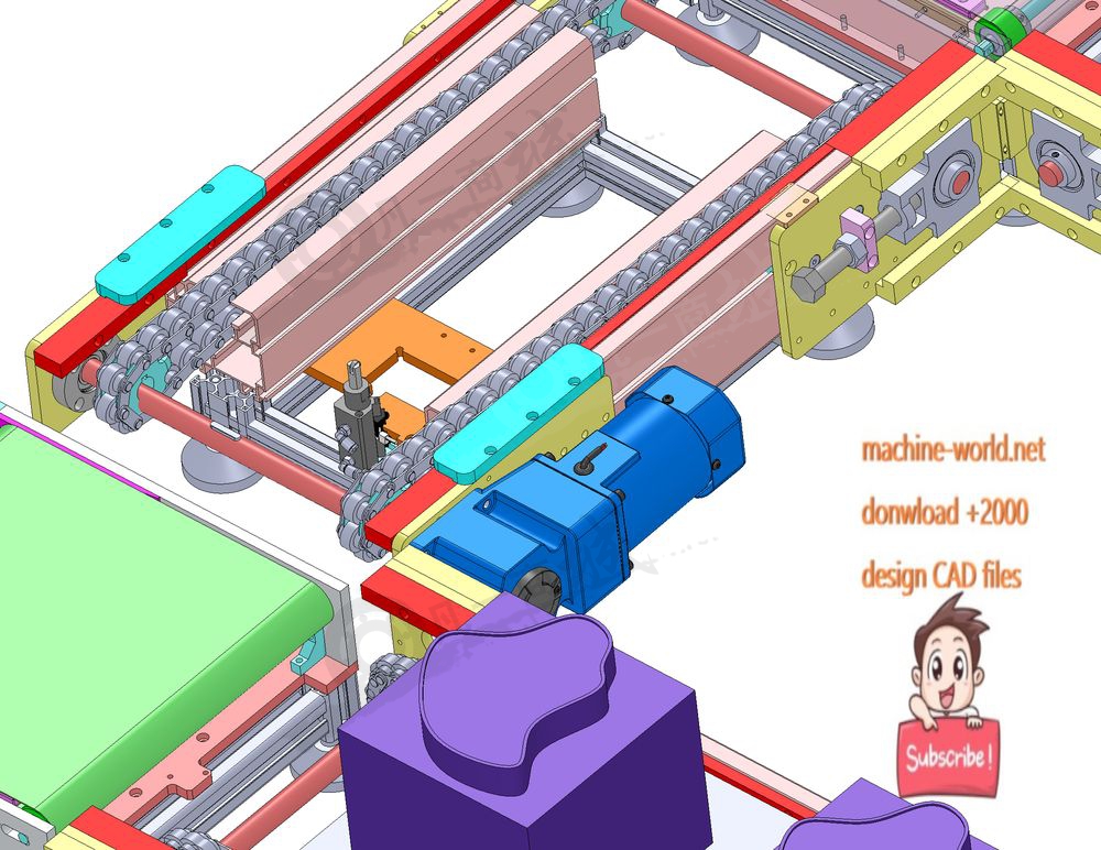 倍速鏈環(huán)形輸送線-生流水線設(shè)計3D模型 模型截圖[4]